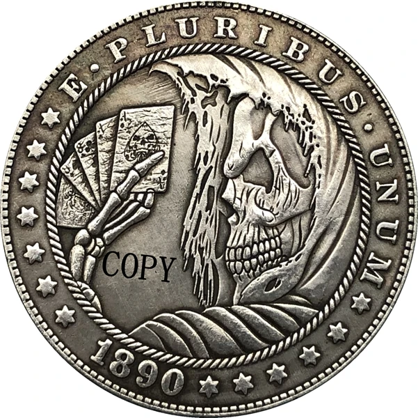 Хобо никель 1890-CC США Монета Моргана доллар копия Тип 186 | Дом и сад