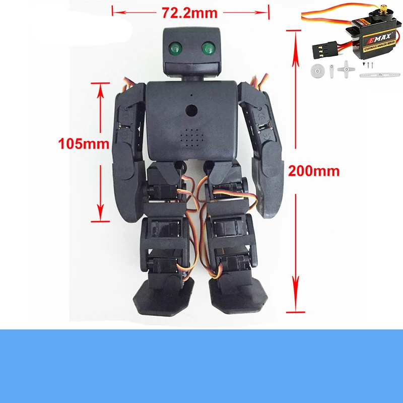 DIY 3D Печатный 18DOF гуманоидный робот с ES08MAII металлическая Шестерня сервопривод Vivi