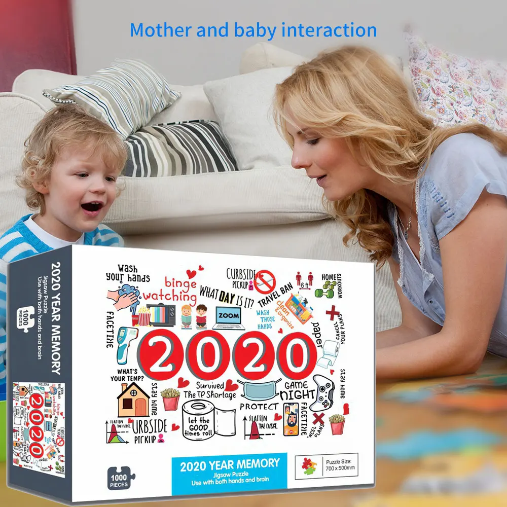 

kid Children Adult Decompression Puzzle 2020 Memory Commemorative Puzzle Suitable For Families To Relieve Stress Game Collection