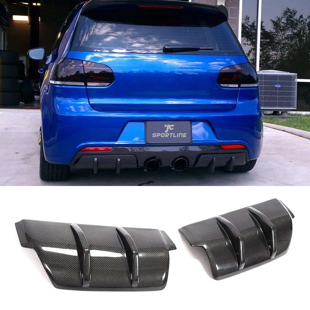 Углеродного волокна/FRP задний бампер для губ крышка планки Volkswagen Golf 6 VI MK6 R20 2010 2011