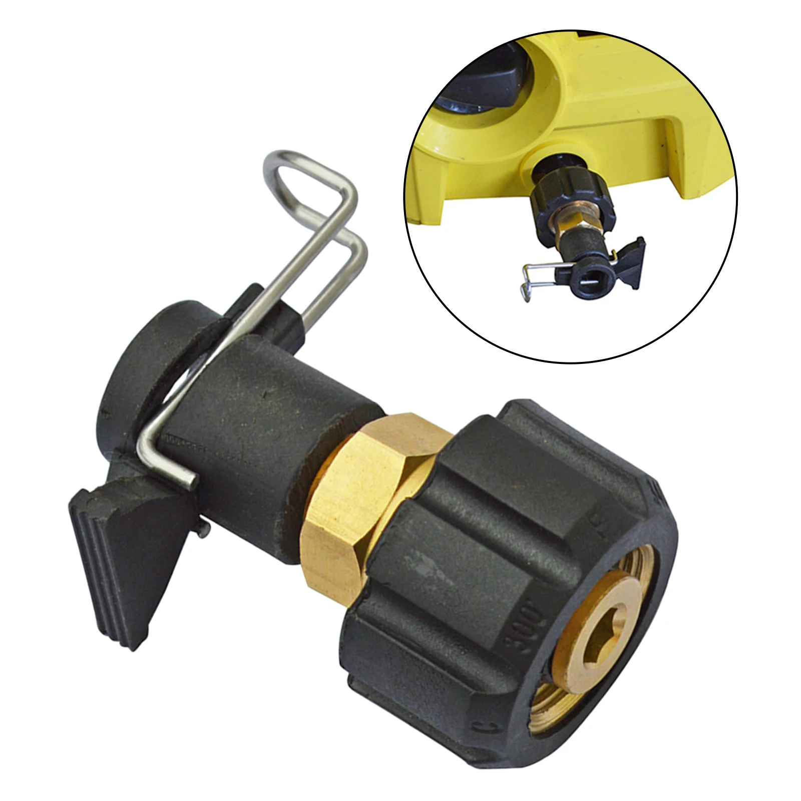 

Pressure Washer Adapter for Gun and Power Washer, for Pressure Washer Outlet Hose, to M22 14mm Female Fitting, Quick Connect