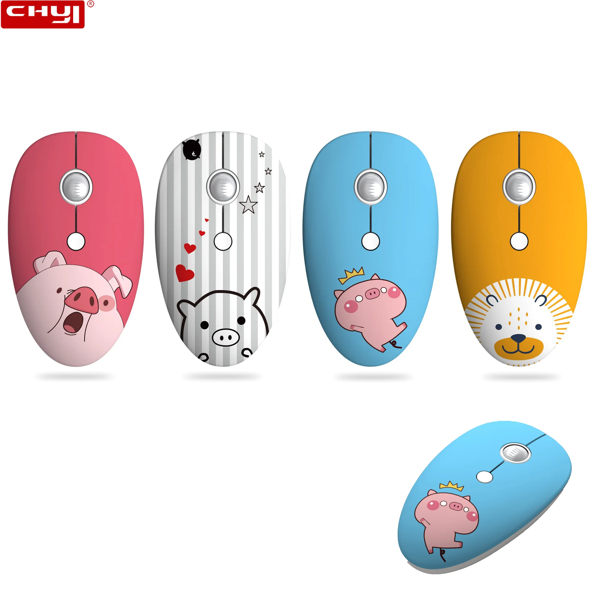 

Беспроводная мышь CHYI 2,4G, оптическая мини-мышь, милая мультяшная игровая мышь 4D, эргономичная компьютерная офисная геймерская мышь для ноутб...