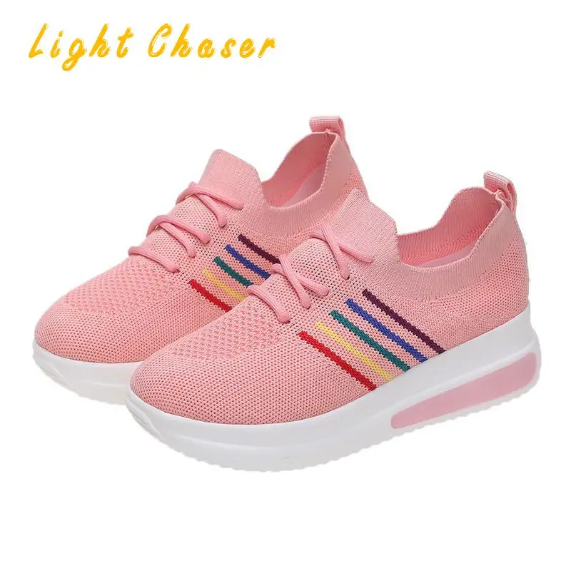 

Sport Shoes For Women Tennis Shoes 2021 New Lace-up Fashion Breathable Mesh Flat Sneakers Casual Shoes Calzado Deportivo Mujer