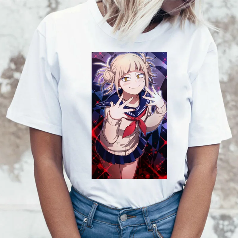 Футболка Himiko, мультяшная футболка Toga senpai, женская футболка waifu, женская футболка с надписью boku no hero Academy, футболка, футболка, harajuku, 90s - Цвет: 1706