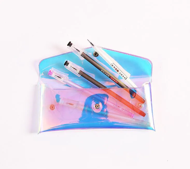 Каваи прозрачный карандашница милые сумки карандаш для модная одежда девочек