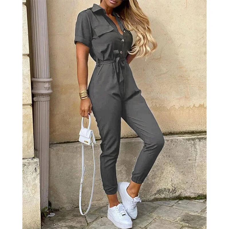 

Ribbed Turtleneck Wear Casual Jumpsuit Women Letter Skinny Sexy Playsuit Female Fitness Rompers Overalls