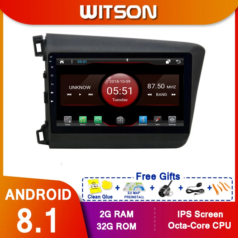 WITSON 9 &quotFULL HD сенсорный экран Android 10 0 Восьмиядерный Автомобильный GPS