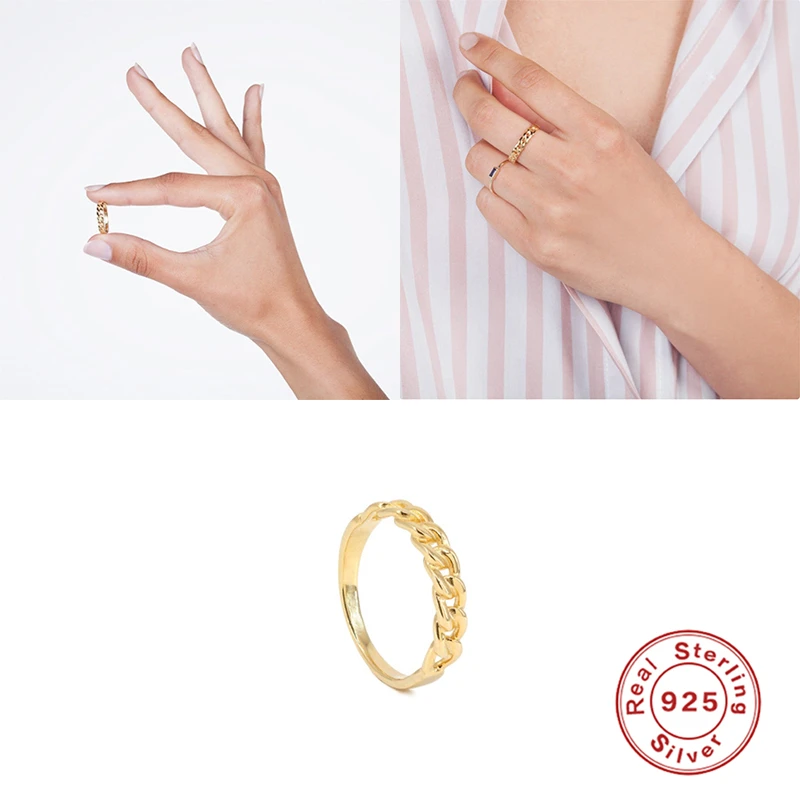 

Boako 925 Sterling Silver Ring Bohemia Simple Finger Rings for Girls Lovers' Wedding Engagement Ring Anillo plata 925 mujer