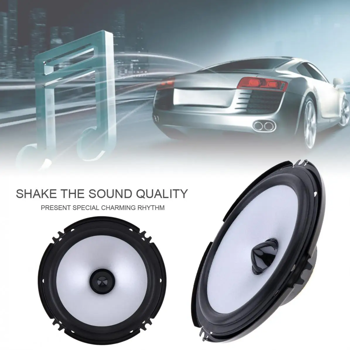 2 шт. 6 5 дюймов 60 Вт автомобильный динамик HiFi аудио полный диапазон частоты