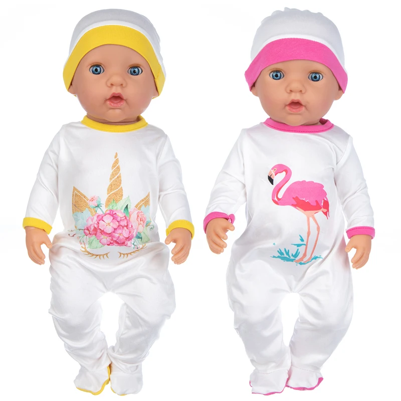 

Doll Clothes Accessories Ostrich Jumpsuit Pink Yellow Black Fit 18 inch 40cm-43cm Born New Baby For Baby Birthday Gift
