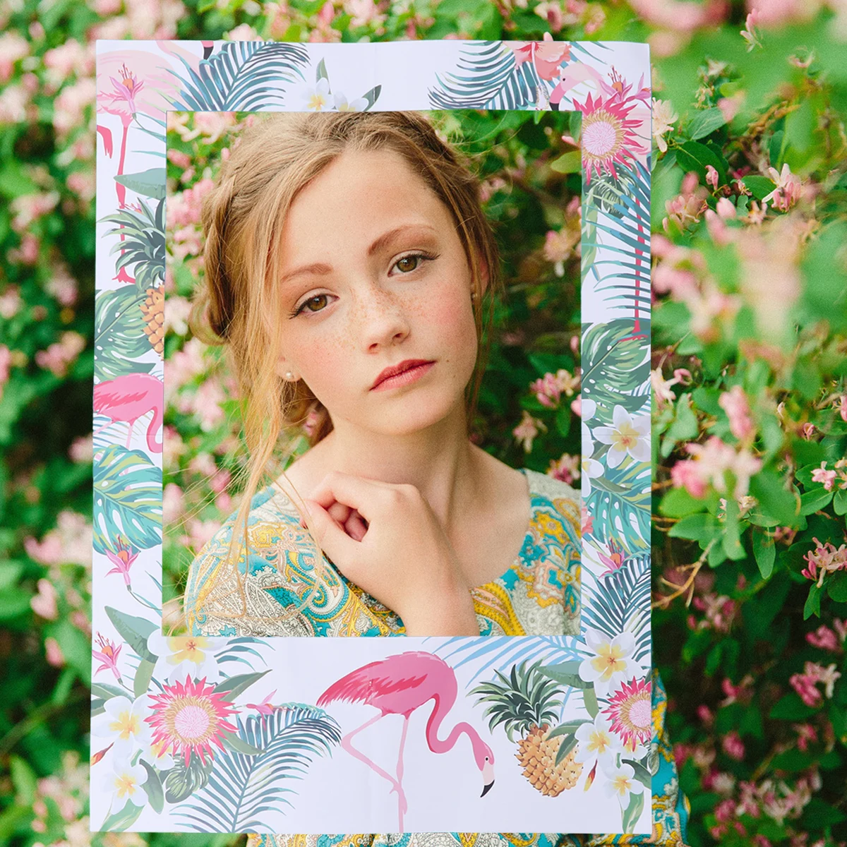 1 шт. бумажная фоторамка Фламинго реквизит для фото Луау Вечеринка Сувениры