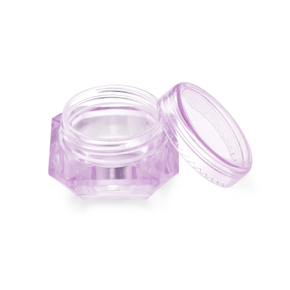 Портативные Пустые контейнеры 5 г с бриллиантами пластиковые прозрачные банки