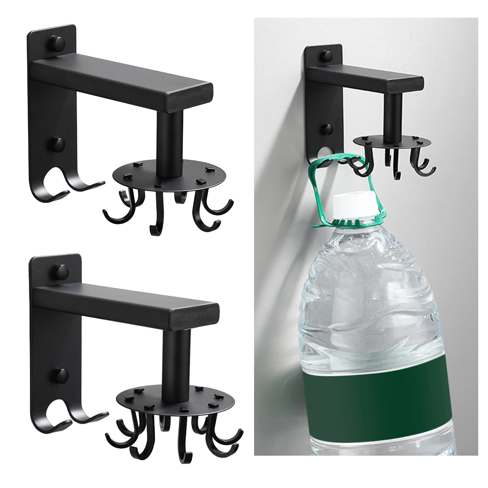 

Metal Wall Mounted Kitchen Utensil Rack Hooks er Rotatable