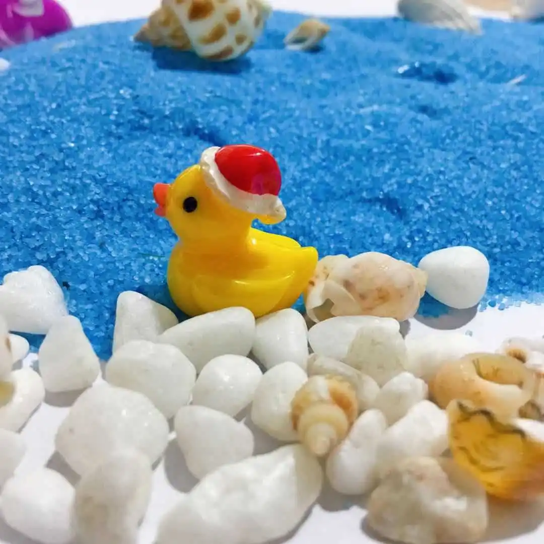 Рождественская маленькая Желтая утка мох миниатюрный пейзаж полимерное