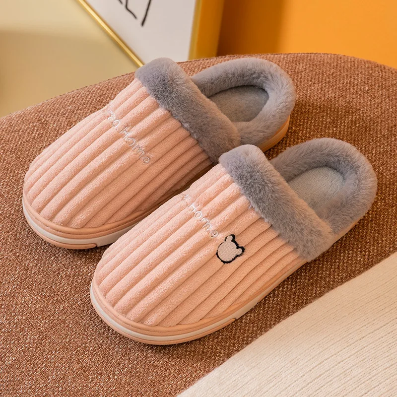 

Dropship Shoes Slipper Womens Home Plush House Winter Warm Slippers Soft Sneakers Indoors Bedroom kapcie pantuflas zapatos