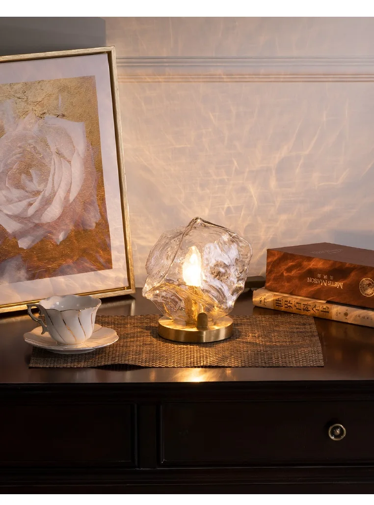 Нордическая Минималистичная стеклянная настольная лампа LukLoy для спальни