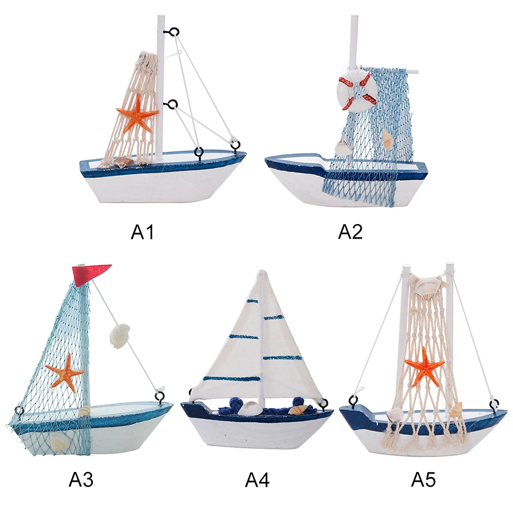 Детский Деревянный Парусный корабль игрушка в средиземноморском стиле