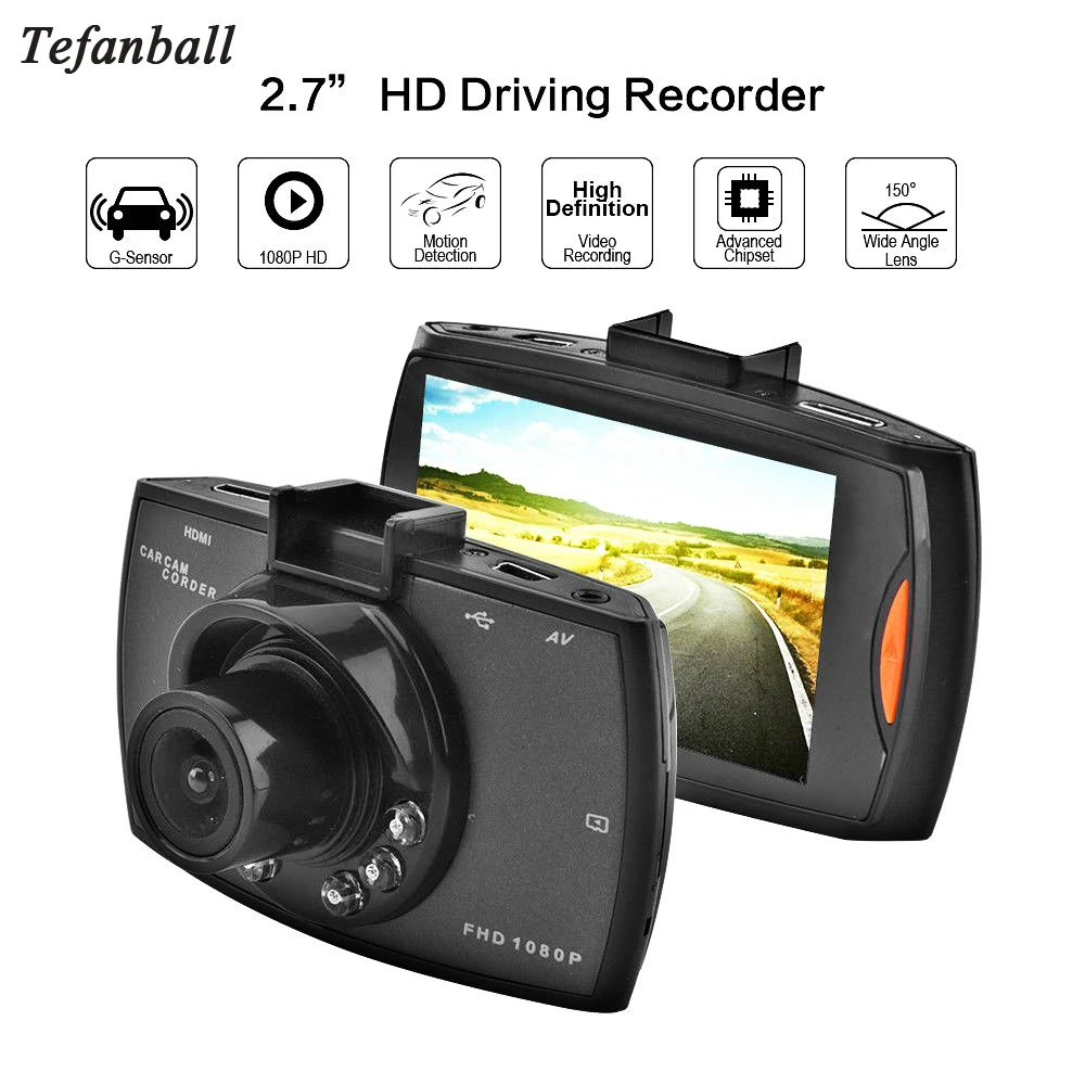 Автомобильный видеорегистратор камера Full HD 1080P 140 градусов для автомобилей