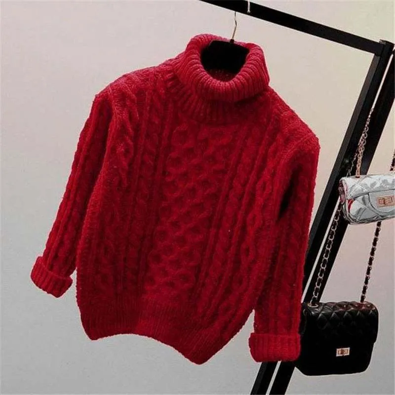 Осенне-зимний свитер с высоким воротом женский вязаный пуловер женские