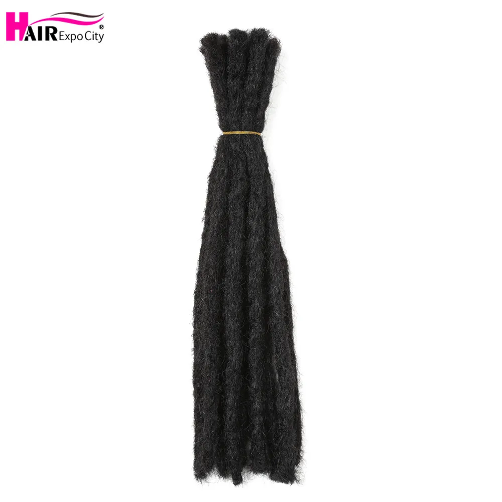 Dreadlocks Synthetic Hair Extensions 8-20 Inch Handmade Faux Locs Crochet Hair For Women And Men Black Blone Hair Expo City