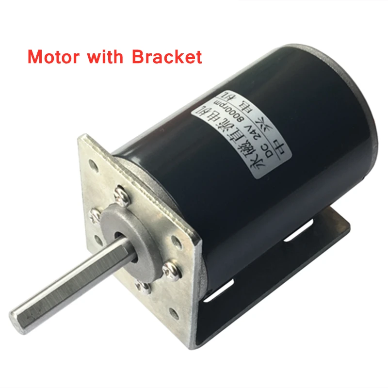 52 мм винтовая резьба длинный вал двигатель постоянного тока 30 Вт 12 в 24 В 8000 об/мин