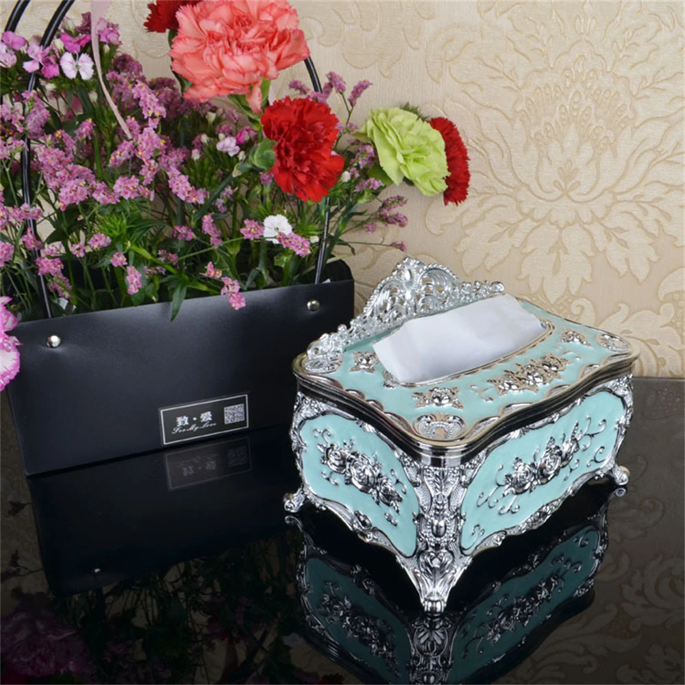 

Luxury European style acrylic tissue box paper holder desk accessories napkin paper box holder home office KTV hotel