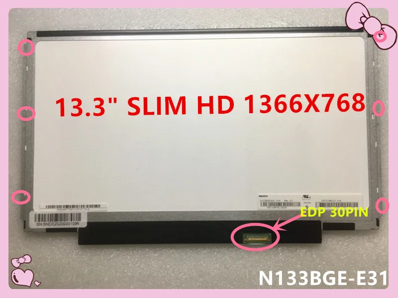 Горячая Распродажа HB133WX1-201 подходит N133BGE-E31 B133XTN02.1 NT133WHM-N22 13 3 &quot30pin 1366*768 - купить по