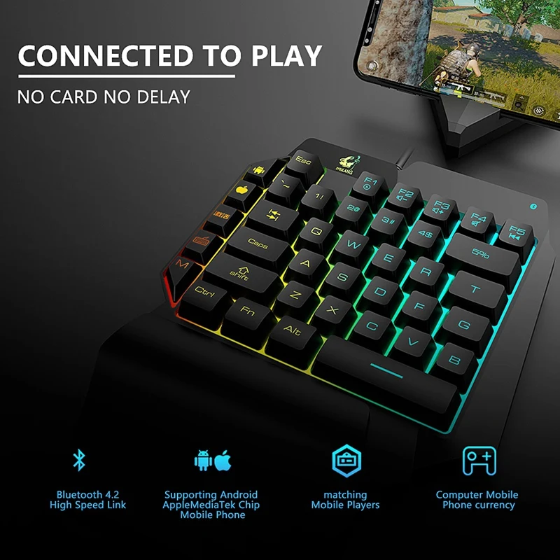 G11 39 клавиш Мини Беспроводная Одноручная клавиатура Bluetooth 4 2 телефон ПК макро