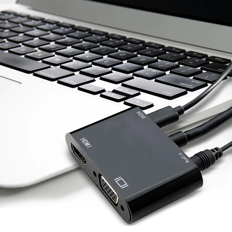 

VGA to VGA/HDMI Adapter 2-In-1 Switcher for Computer Notebook Projector VGA HDMI Converter HD Monitor