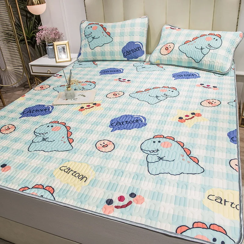 Прохладная латексная кровать набор ковриков мультяшный динозавр для детей и