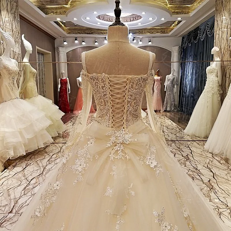 LS79756 кружевное бальное платье длиной до пола свадебные платья из органзы