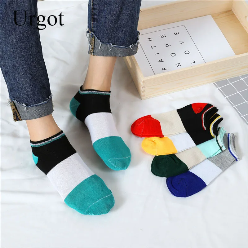 

Urgot 10 Pairs Spring Men's Striped Boat Socks Invisible Breathable Summer Men's Socks Male Korean Fashion Sports Sock Sox Meias