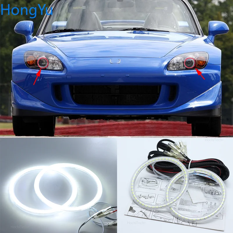 

For Honda S2000 1999 2000 2001 2002 2003 Smd Led Angel Eyes kit Excellent Ultra bright illumination DRL Daytime running lights