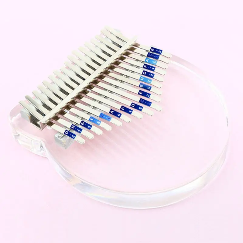 

Kalimba 17 Keys Thumb Piano, Portable Transparent Acrylic Mbira Wood