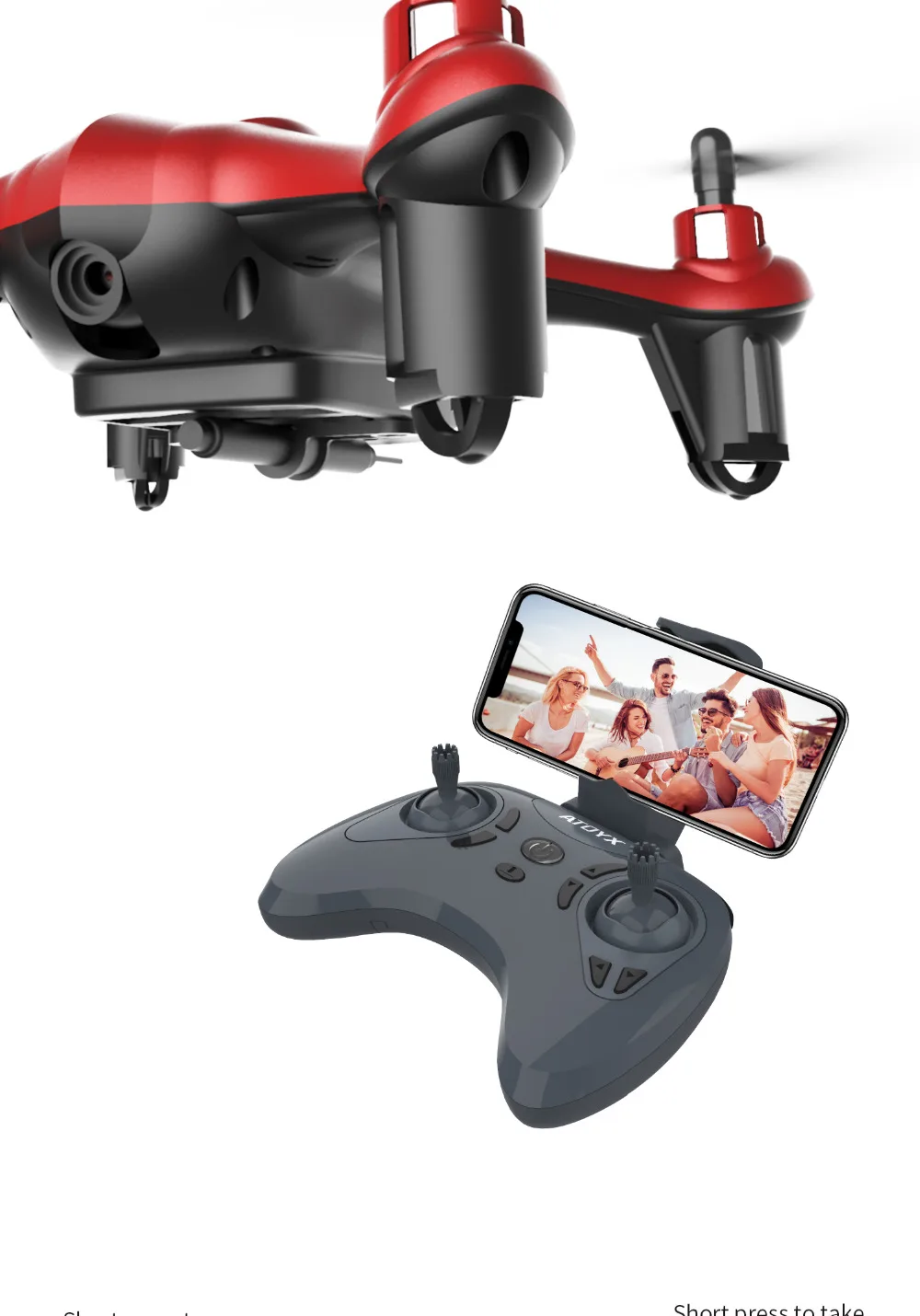 ATOYX мини Дроны с камерой HD 4K мини камера Дрон 720P RC Квадрокоптер FVP wifi с широким углом HD Безголовый высота удержания Дрон