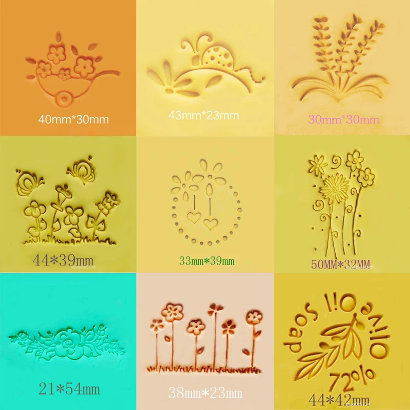 

Штамп для мыла ручной работы из смолы, миниатюрная форма «сделай сам» для изготовления натурального мыла, цветов, растений, узоров для мыла, ...