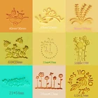 Штамп для мыла ручной работы из смолы, миниатюрная форма сделай сам для изготовления натурального мыла, цветов, растений, узоров для мыла, акриловый штамп для изготовления мыла