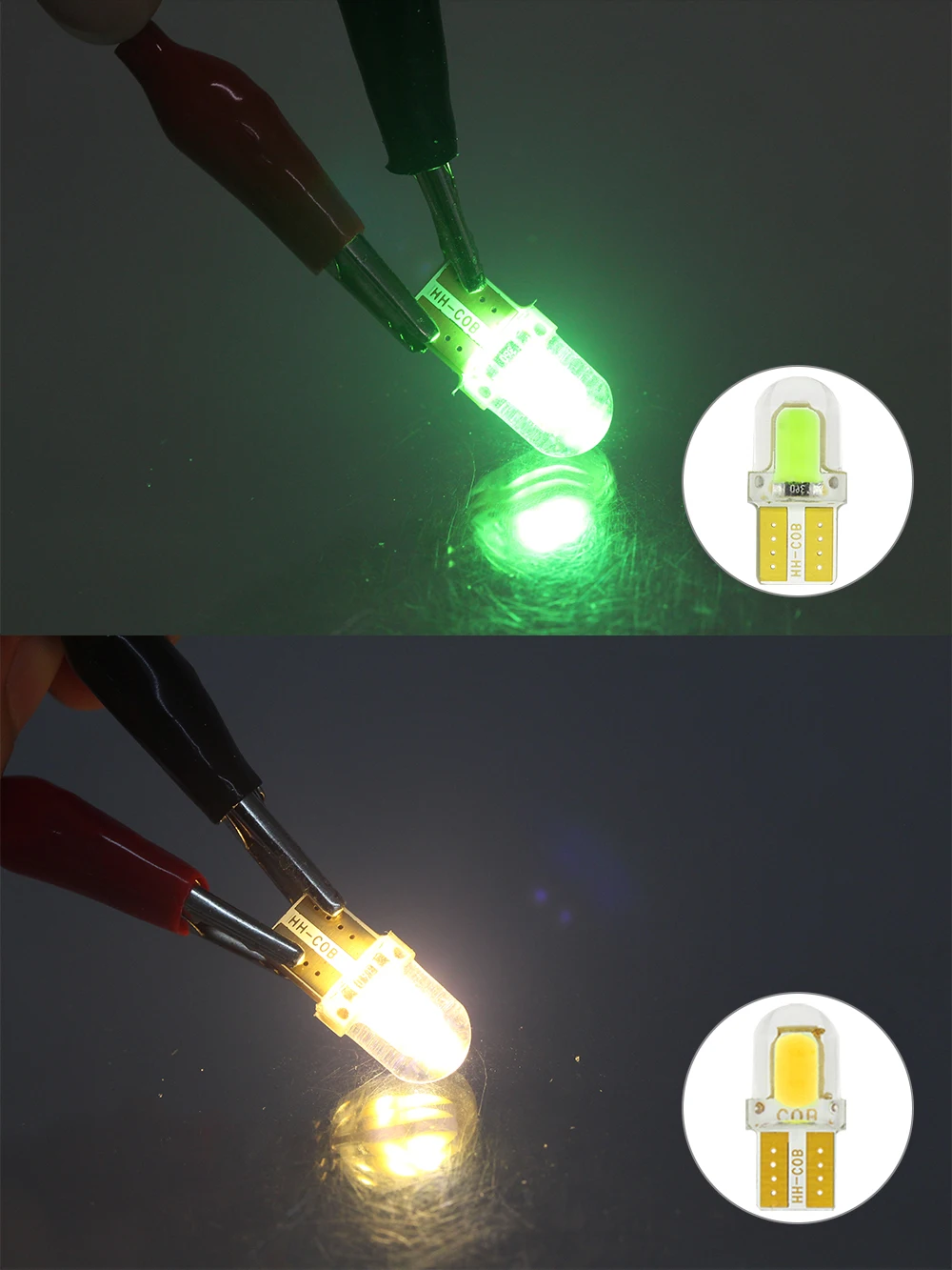 T10 COB ошибок T10 w5w led 194 с can-bus кремнезема Авто габаритный фонарь лампы 8SMD 12V 3W 180LM 6500k багажник автомобиля inteior огни