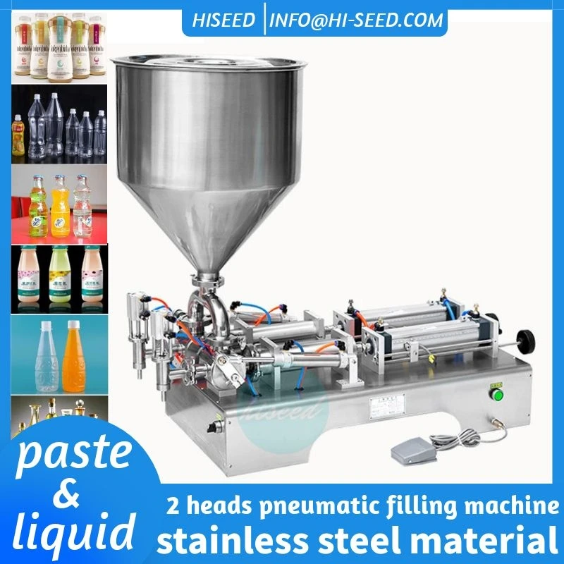 

G2WG100 Double-Head Pneumatic Paste Honey Cosmetic Sauce Laundry Liquid Detergent Quantitative Qutomatic Filling Machin