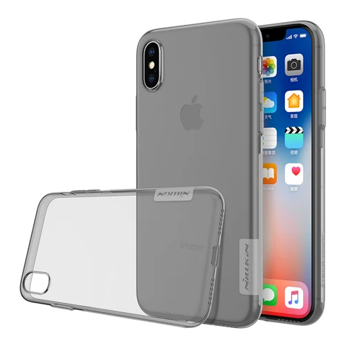 Nillkin натуральный ТПУ чехол для iPhone Xs Max прозрачный мягкий кремний противоударный задний Чехол для iPhone X XRPhone Корпус чехол capa - Цвет: grey
