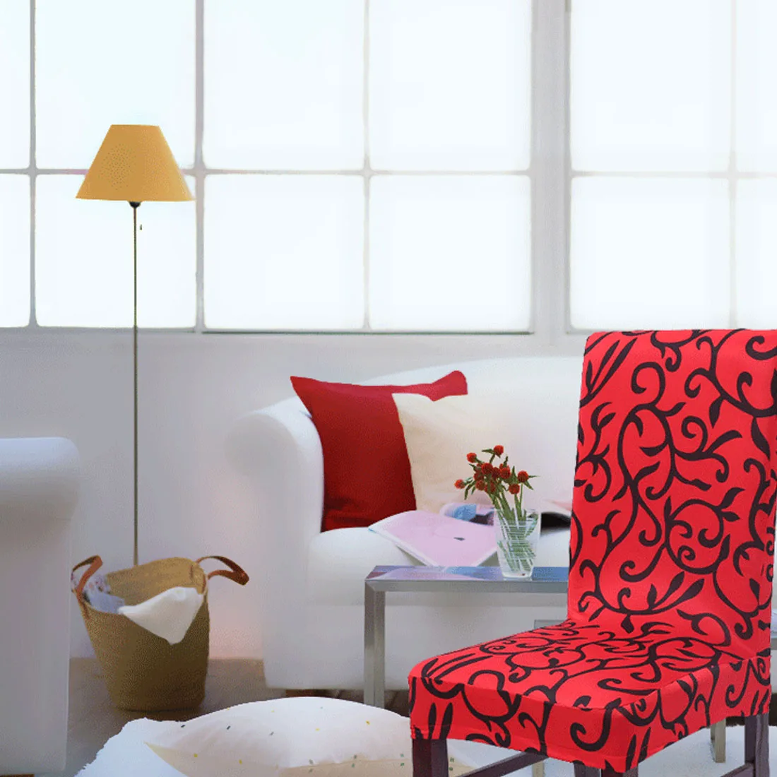 

Free Shipping Jacquard Dining Chair Cover Protective Slipcover Spandex Stretch Furniture Covers for Office Banquet Home Decor