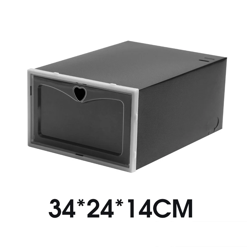 Большая прозрачная коробка для хранения обуви стойка складной шкаф Пылезащитная