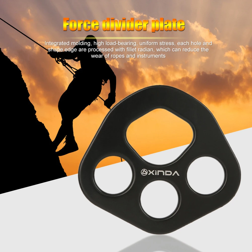 

4-Hole Split Divide Rope Force Plate Outdoor Rock Mountain Climbing Equipment Camping Portable Outdoor Elements