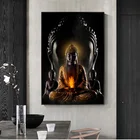 Картина маслом на холсте с изображением бога Будды, медитация, постеры с мотивами буддизма принтов, Современная религиозная Настенная картина для гостиной