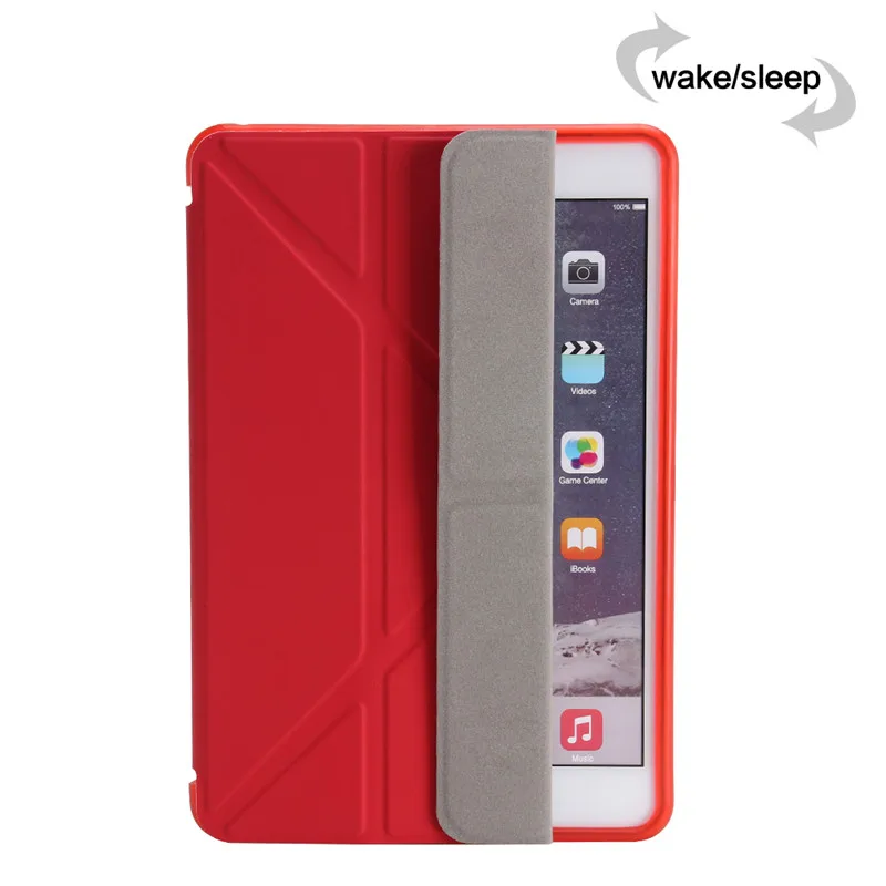 Умный чехол для ipad mini 3 2 1 из искусственной кожи, чехол с функцией автоматического сна/пробуждения, защитный чехол для apple ipad mini1 mini2 mini3 - Цвет: red