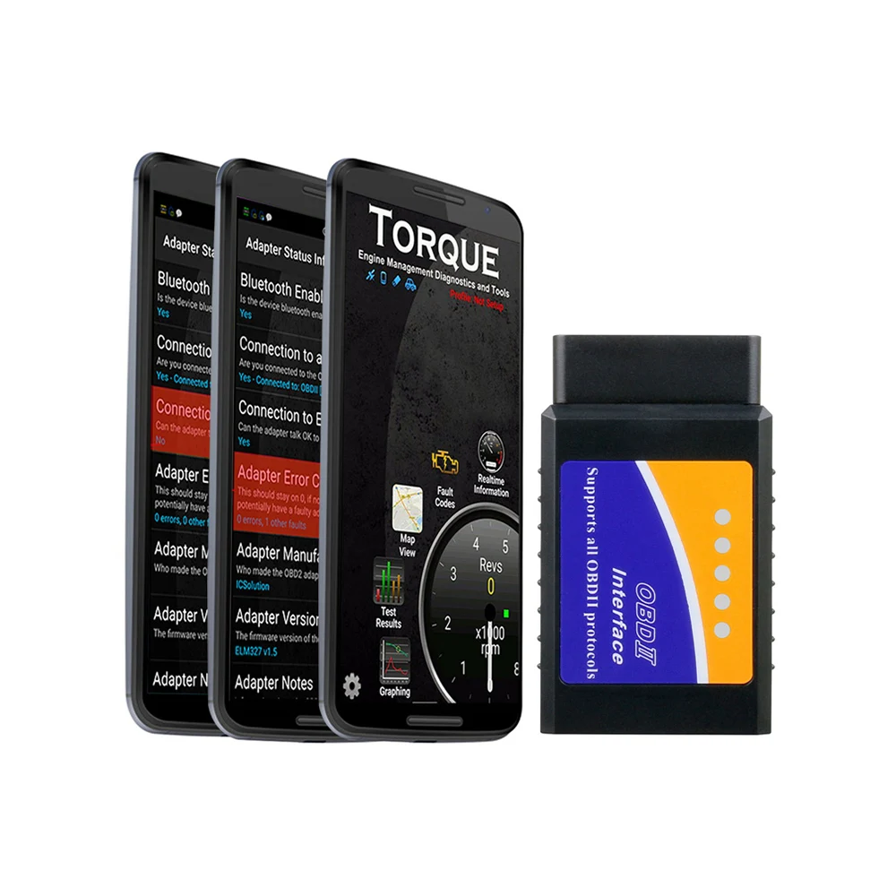 Диагностический сканер интерфейса автомобиля V1.5 Bluetooth Elm327 OBD2 II диагностический