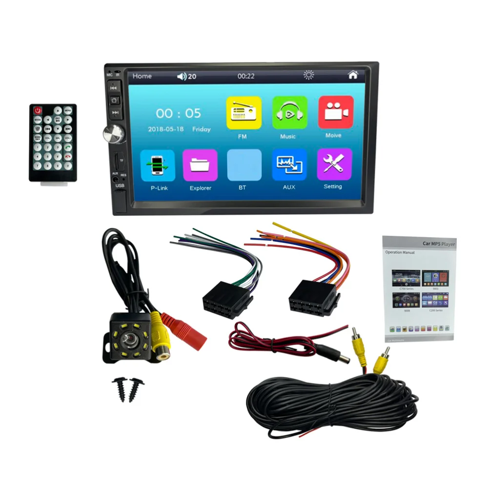 

1 Set Practical Audio Car MP5 Player with Remote Controller and Rear Camera