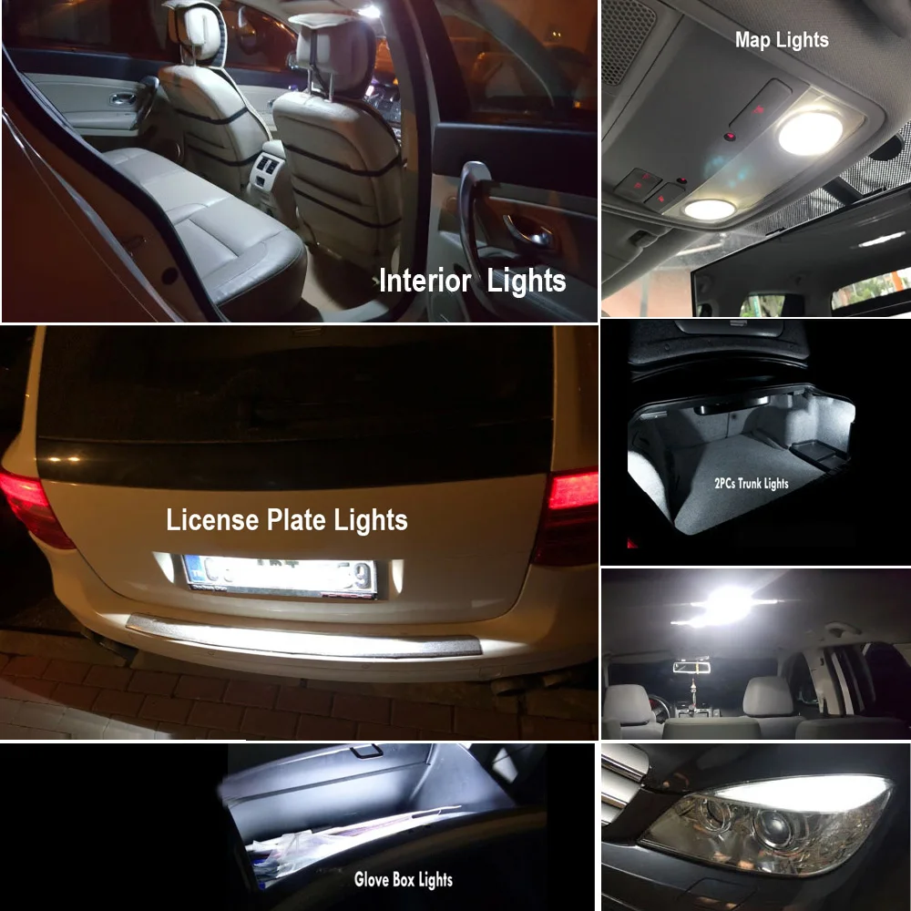 10 шт. W5W T10 светодиодный Canbus светильник для салона автомобиля Volvo XC60 XC90 S60 V70 S80 S40 V40