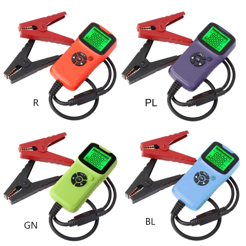 

Digital 12V Car Battery Tester Vehicle Car LCD Battery Test Analyzer Auto System Analyzer Voltage ohm CCA Test Diagnostic Tools