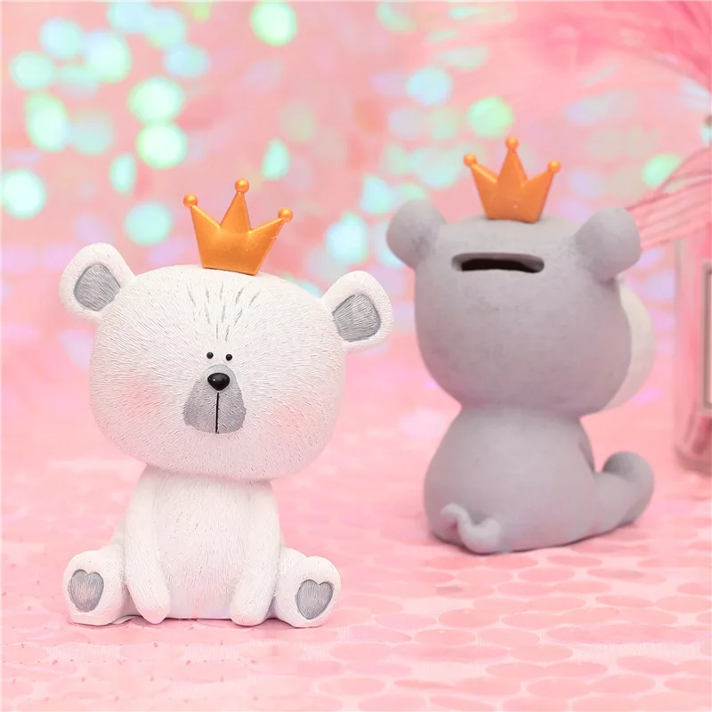 Одежда с принтом животными денежный ящик Северная Европа фигурка медведя